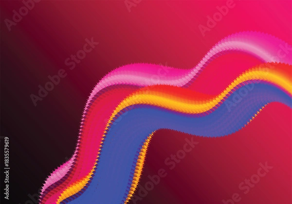 Obraz Vibrant abstract color wave with dynamic colorful gradient background design