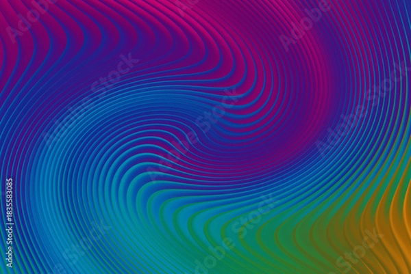 Fototapeta Colorful abstract background with swirling lines and vibrant gradient colors