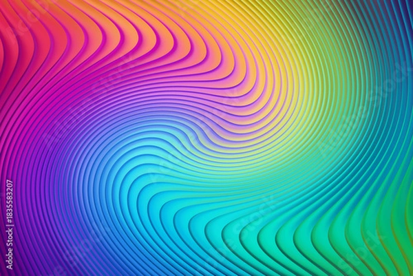 Fototapeta Vibrant abstract background with swirling lines creating a colorful design