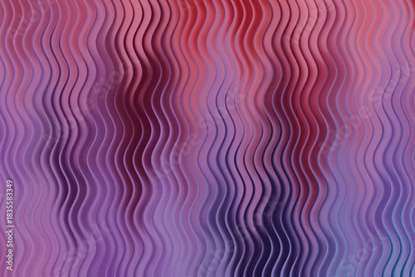 Fototapeta Abstract background with wavy lines in shades of purple and red colors