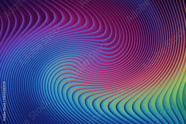 Fototapeta Abstract background with swirling lines and vibrant gradient color scheme