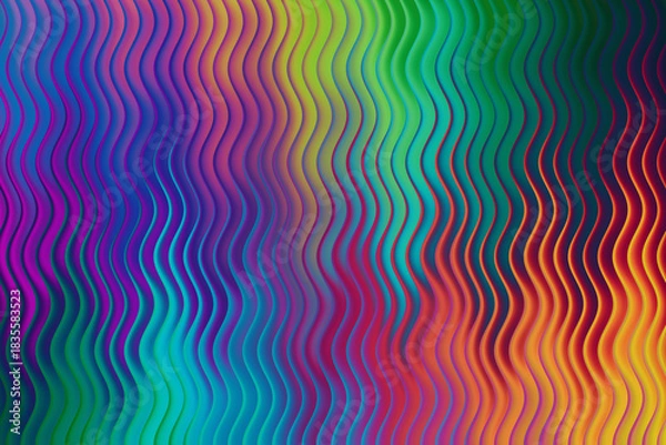 Fototapeta Vibrant rainbow wave background for modern graphic design and presentations