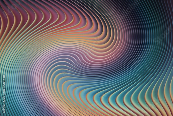 Fototapeta Abstract background with swirling lines in pastel colors and smooth texture design