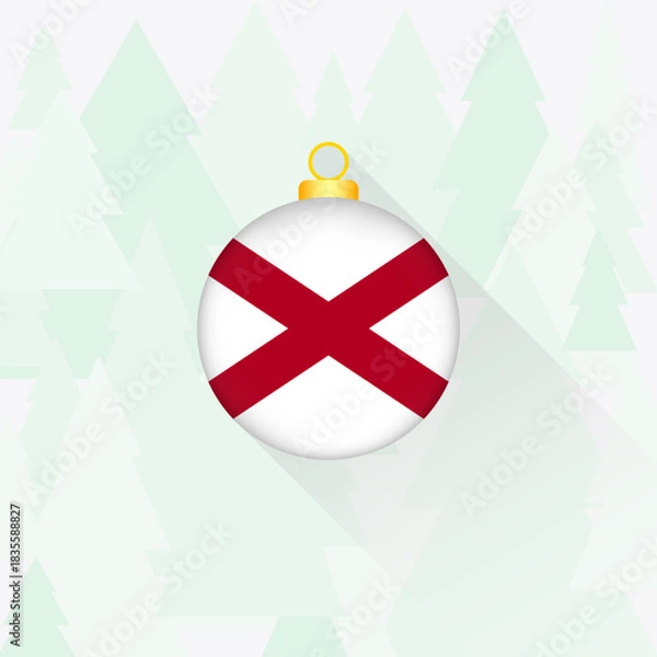 Obraz Alabama State Flag Christmas Decoration.