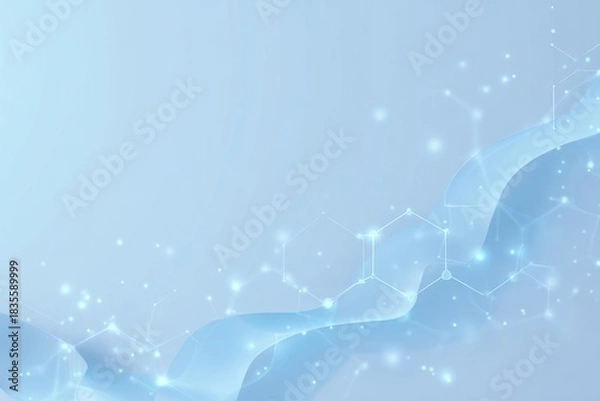 Obraz abstract blue background with snowflakes