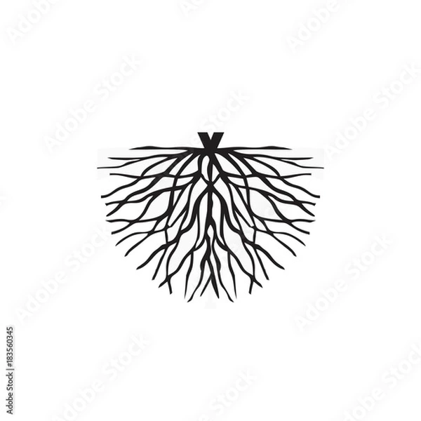 Obraz litera vz głównym wektorem logo