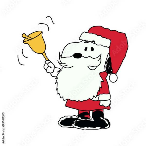 Obraz Christmas Santa dog