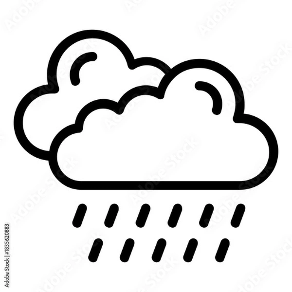 Obraz rainy icon vector