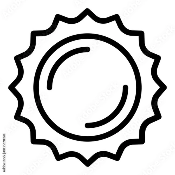 Obraz sun icon vector