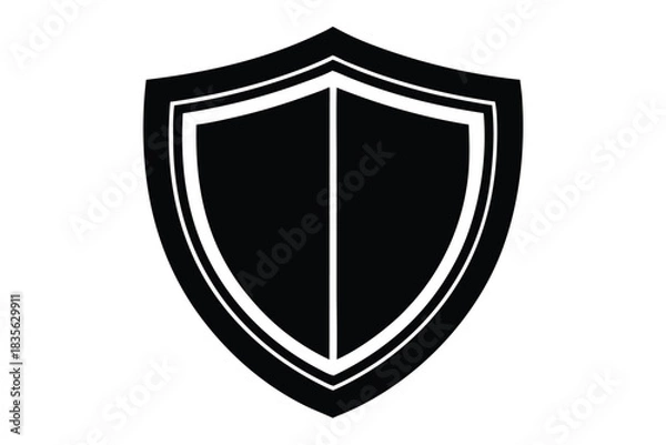 Fototapeta shield security vector icon silhouette