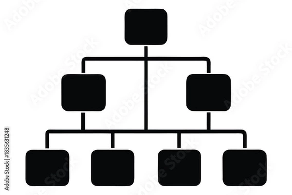 Fototapeta flowchart vector icon silhouette