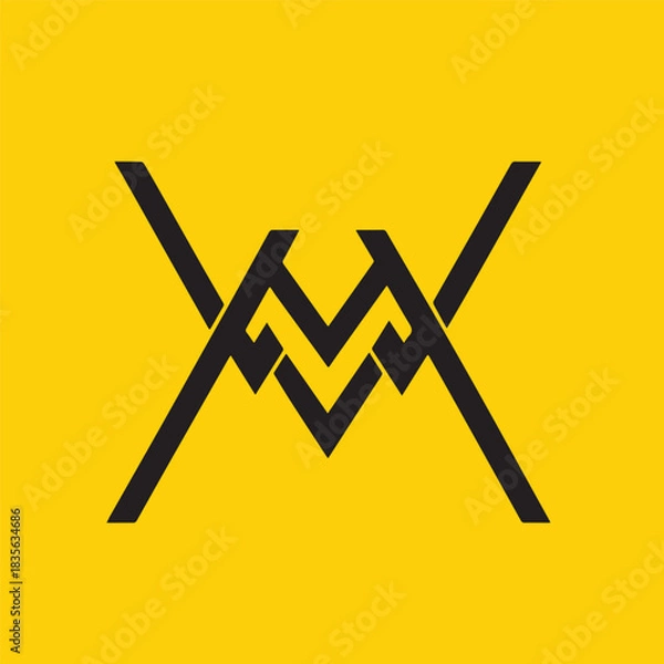 Fototapeta Abstract Minimalist Business Logo Vector Modern Corporate Identity Branding Design