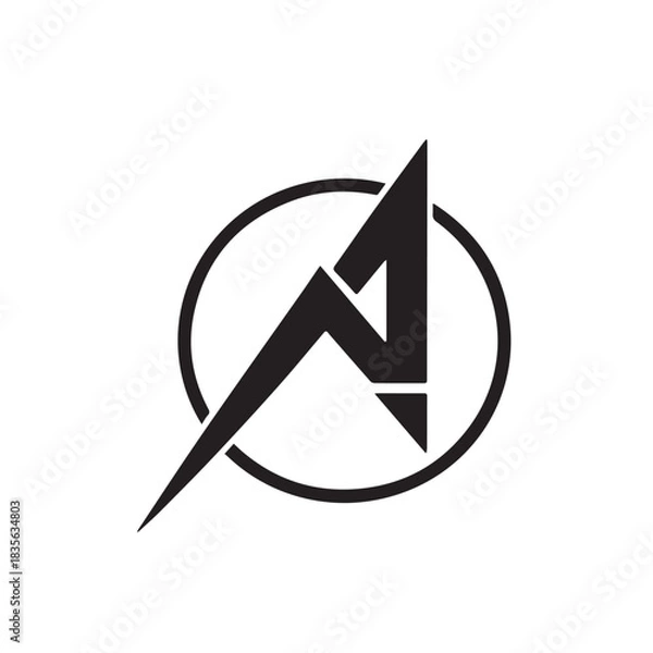 Fototapeta Abstract Minimalist Business Logo Vector Modern Corporate Identity Branding Design