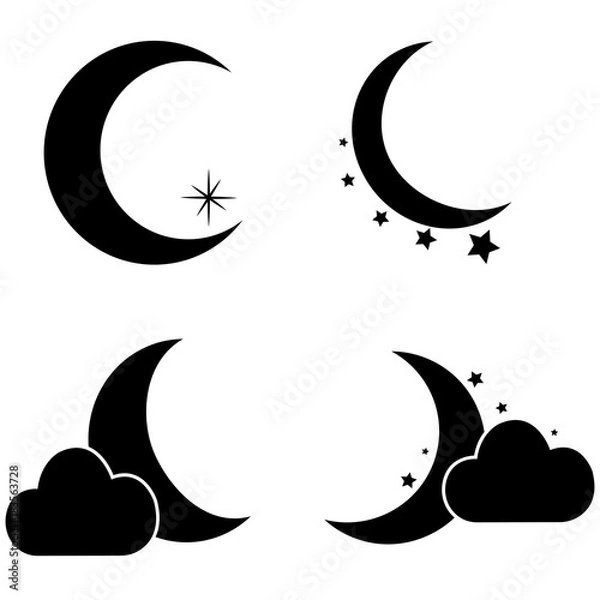 Fototapeta Abstract moon shape