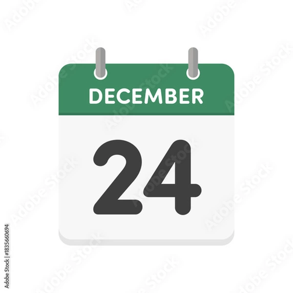 Obraz 12月24日･December 24の日めくりカレンダーのアイコン - クリスマスイブの英語の暦