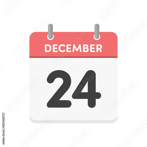 Obraz 12月24日･December 24の日めくりカレンダーのアイコン - クリスマスイブの英語の暦