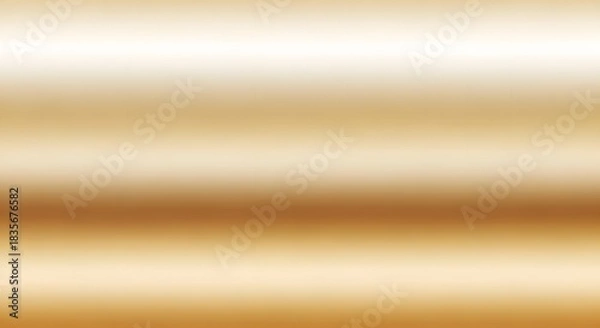 Fototapeta Abstract background of a smooth, brushed gold metal plate with a reflective light gradient, creating a concept of luxury and elegance