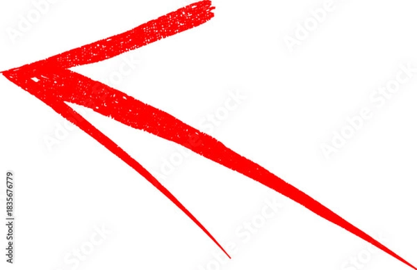 Fototapeta hand-drawn arrow marker isolated.hand-drawn brush stroke arrows on transparent background