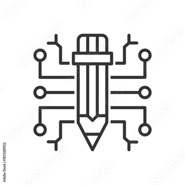 Obraz Ai Pencil Tool Icon