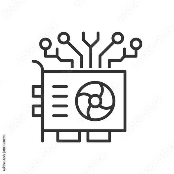 Obraz Ai Graphic Card Icon - GPU Technology Icon