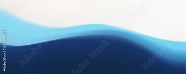 Obraz Abstract Wave Pattern with Blue Gradient Horizontal Background Design. Vector illustration