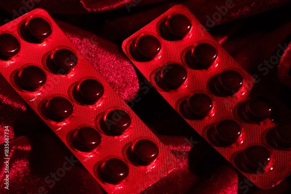 Obraz red pill tablets