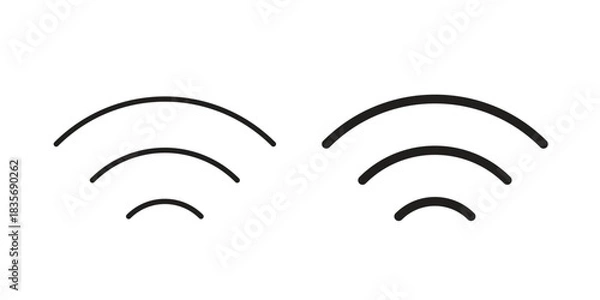 Obraz Wifi icon in line design. Simple icon vector