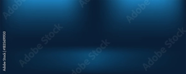 Obraz Blue background Vector eps 10 Light down from above Light top Many lights on top Lighting stage, stage