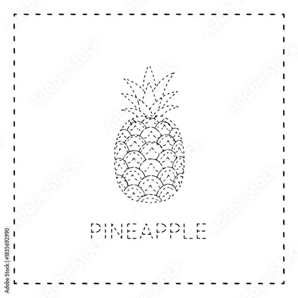 Fototapeta Pineapple fruit looks fun