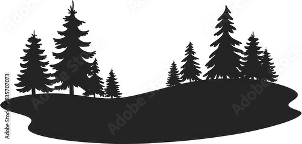 Fototapeta tree forest silhouette 
