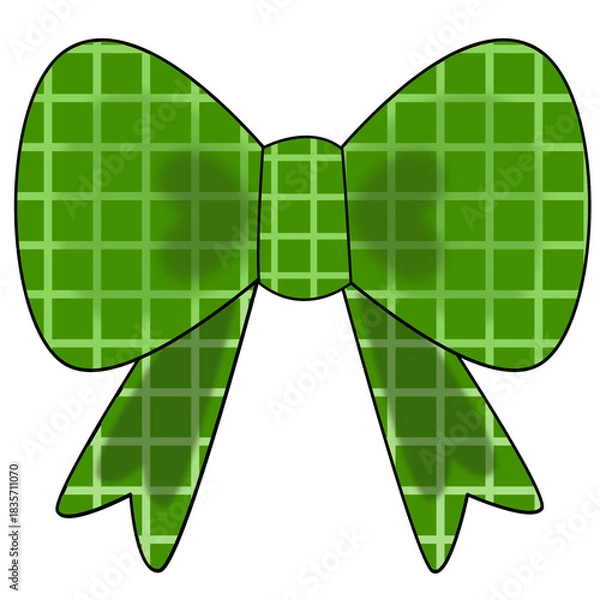 Obraz bow with green patterns