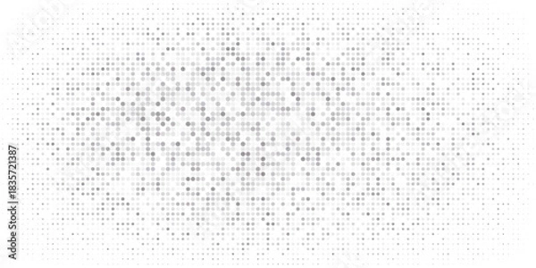Fototapeta Black halftone pattern on white background. Linear halftone background. Vector illustration isolated on white background. vector