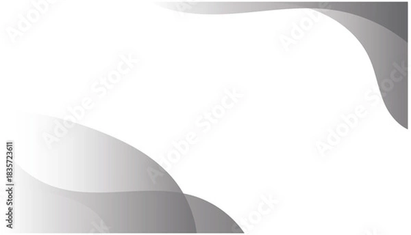 Obraz Minimalist Gray Abstract Wave Background Design