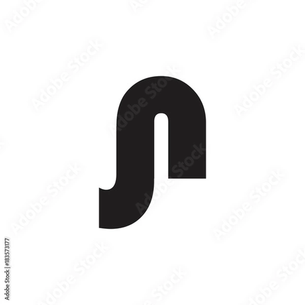 Obraz initial letter jn logo vector