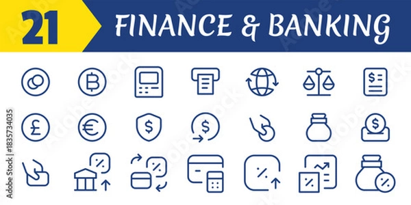 Obraz Finance & Banking Icons.eps