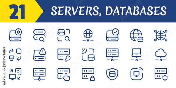 Obraz Servers, Databases Icon.eps