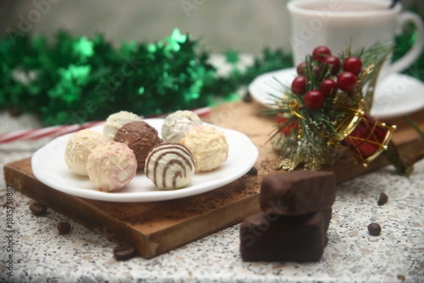 Fototapeta christmas table setting