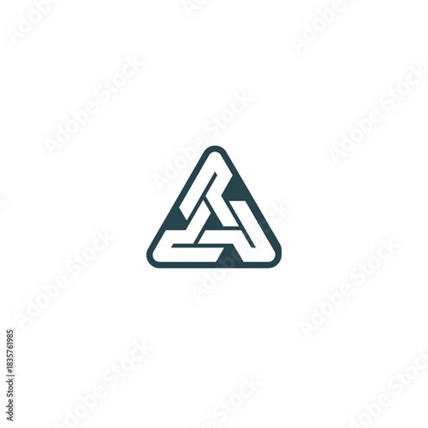 Fototapeta Triangle logo icon flat vector design