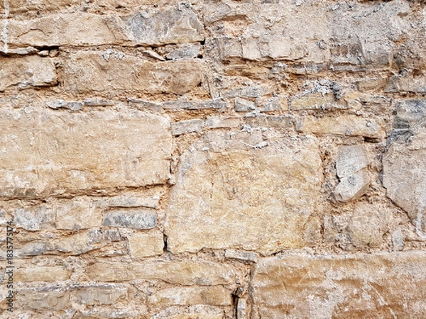 Fototapeta Old stone wall texture background.