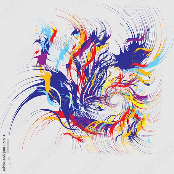 Fototapeta Paint Splashes Abstract Background