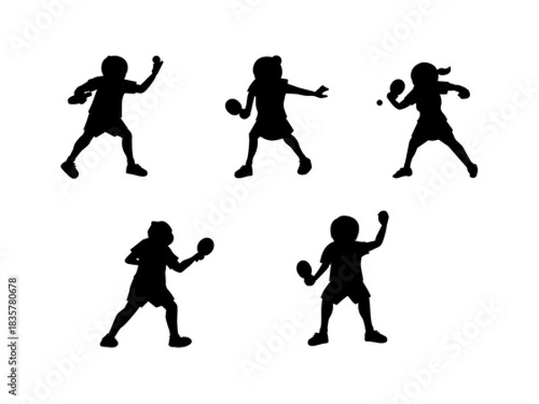 Obraz 卓球シルエットイラスト