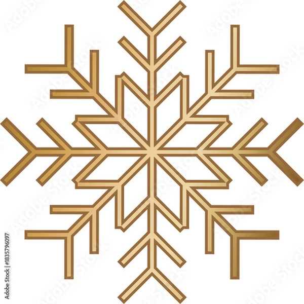 Fototapeta golden snow flake