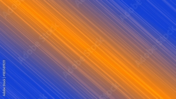 Obraz Contrasting Blue and Orange Diagonal Speed Background