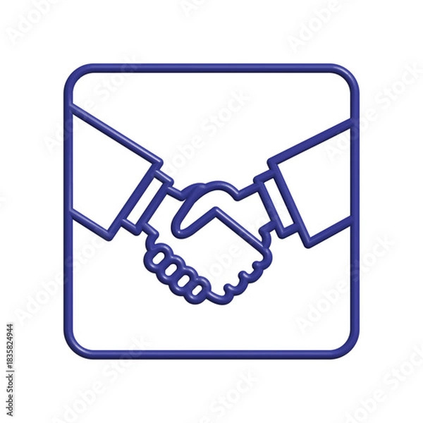 Fototapeta Handshake icon design template