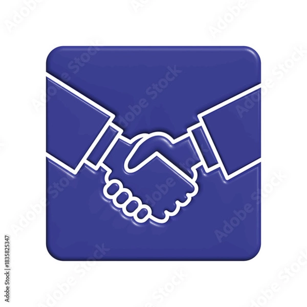 Fototapeta Handshake icon design template