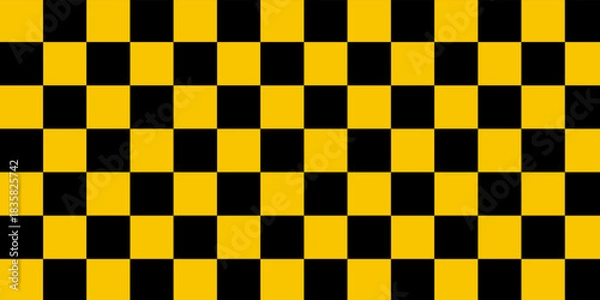 Obraz Warning yellow black diagonal stripes line.
