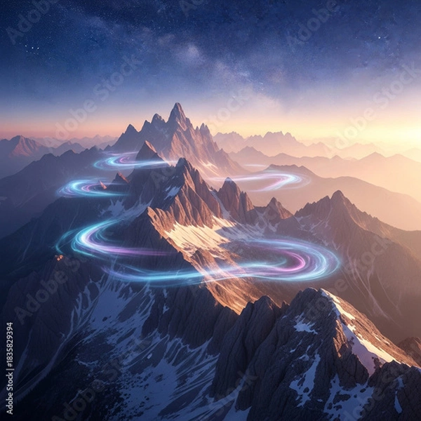 Obraz 영험한 고산 지대에 신비로운 이펙트를 가미한 그림