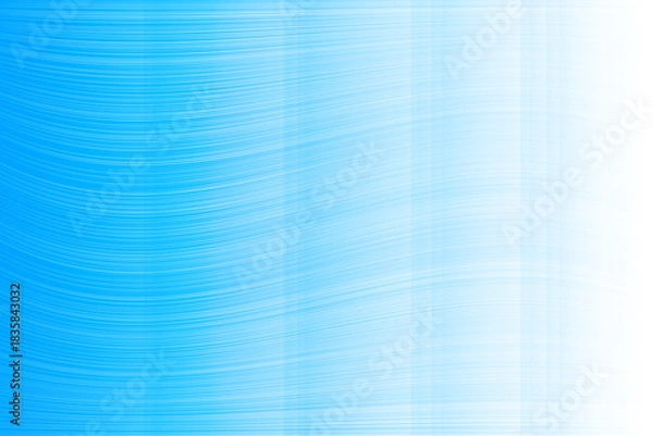 Fototapeta そよ風が柔らかく優しいウェーブを描きながら通り抜ける淡いドレープ状の柄が入った青白グラデーション背景