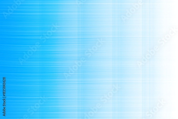 Fototapeta 横方向に柔らかいヘアライン柄入り断続的ドレープ状の青色から白色へと明るく清潔・清涼感ある背景素材