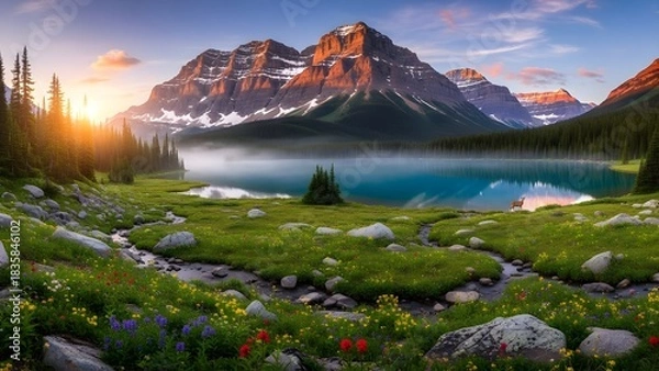 Obraz lake in the mountains